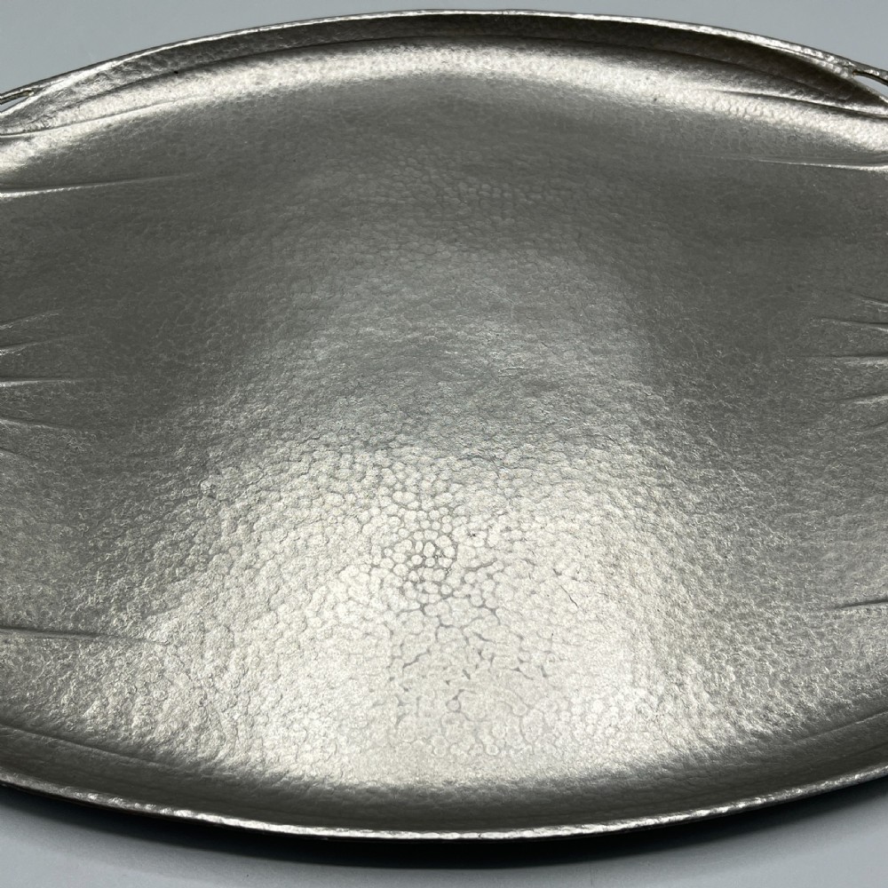 Art Nouveau Pewter Serving Tray by William Hutton & Sons View V