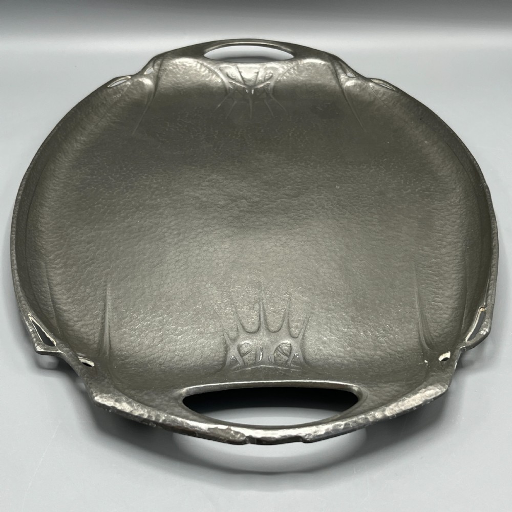 Art Nouveau Pewter Serving Tray by William Hutton & Sons View XI