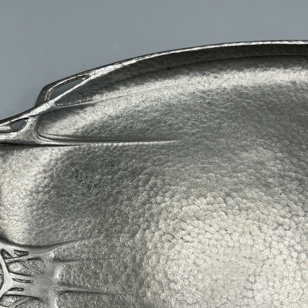 Art Nouveau Pewter Serving Tray by William Hutton & Sons View XII