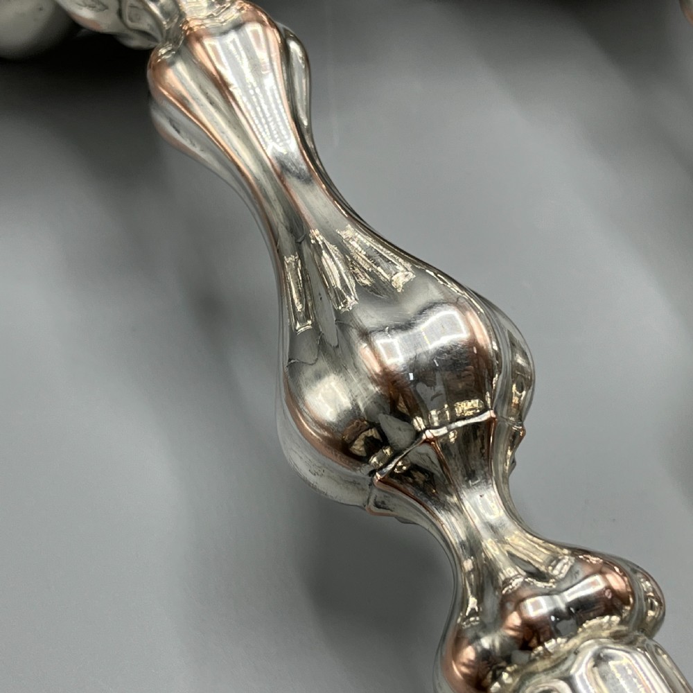 Pair Art Nouveau Silver Plated Candlesticks View XV