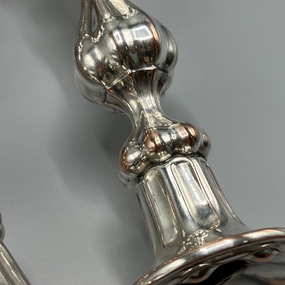Pair Art Nouveau Silver Plated Candlesticks View XVII