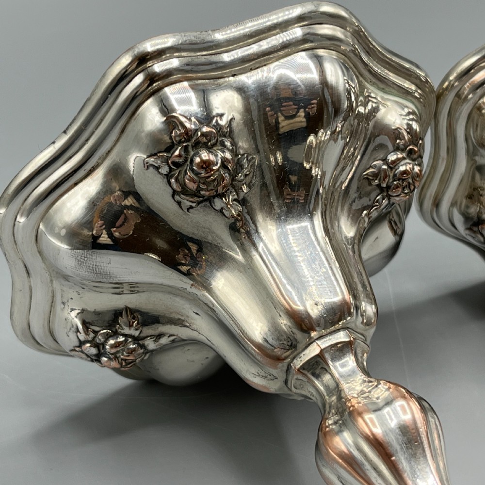Pair Art Nouveau Silver Plated Candlesticks View XIX