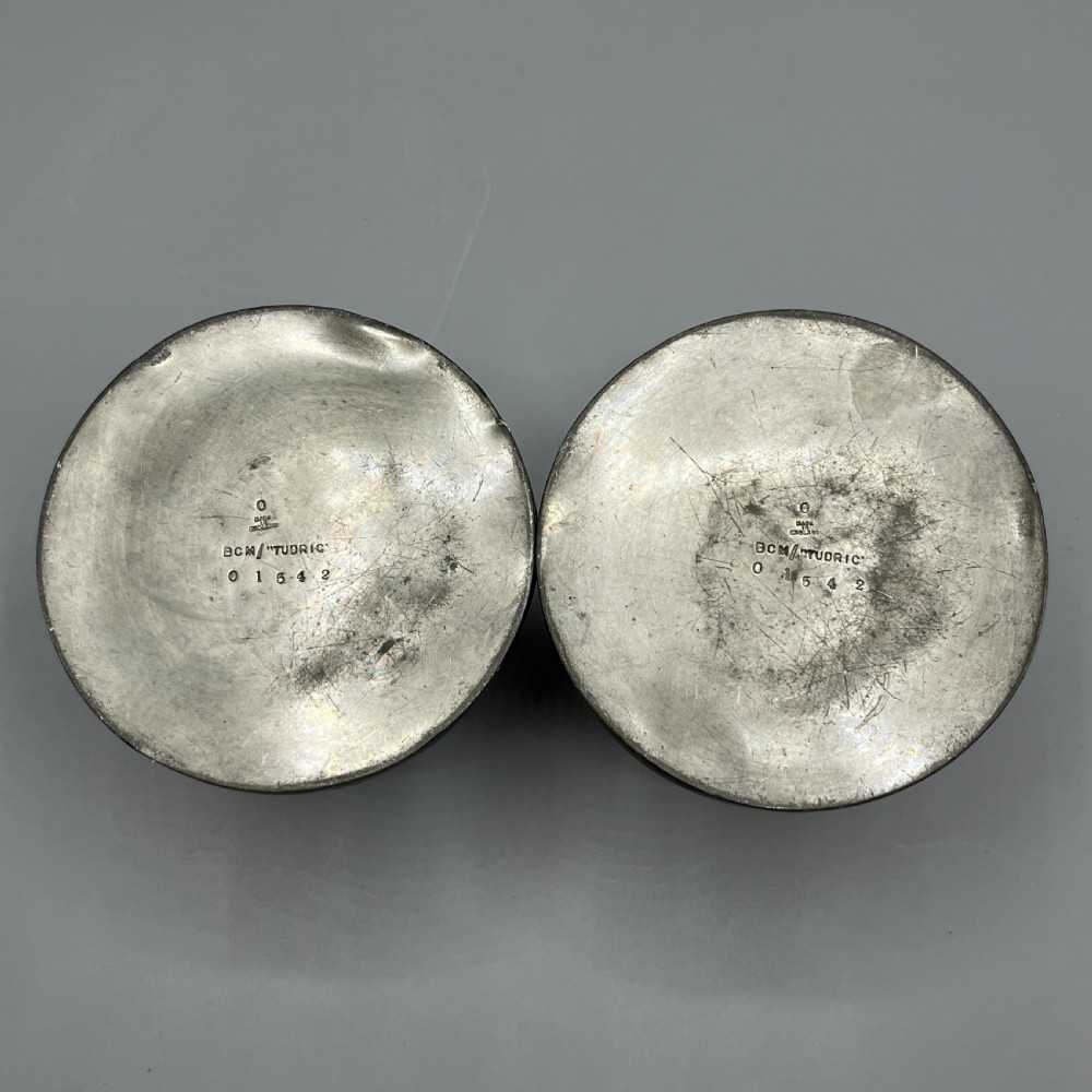 Liberty & Co Pair Arts & Crafts Pewter Candlesticks View XV