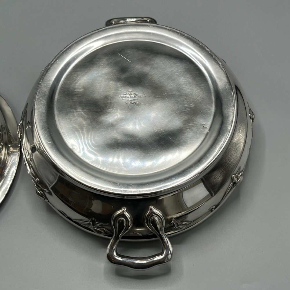 Art Nouveau Silver Plated Entrée Serving Dish Tureen by Reed & Barton View XVI