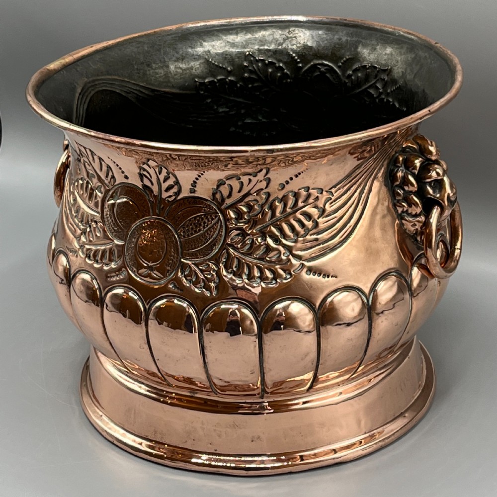 Victorian Copper Jardiniere Planter View IV