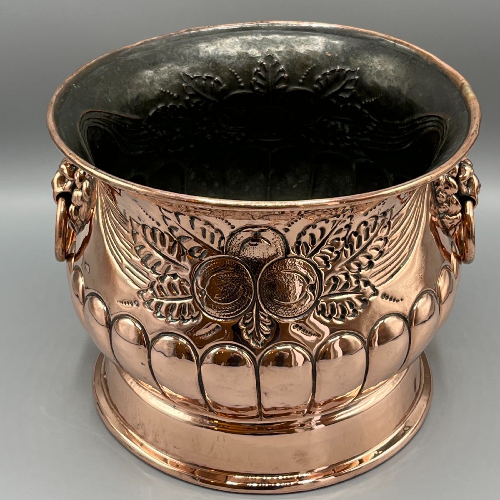 Victorian Copper Jardiniere Planter View V