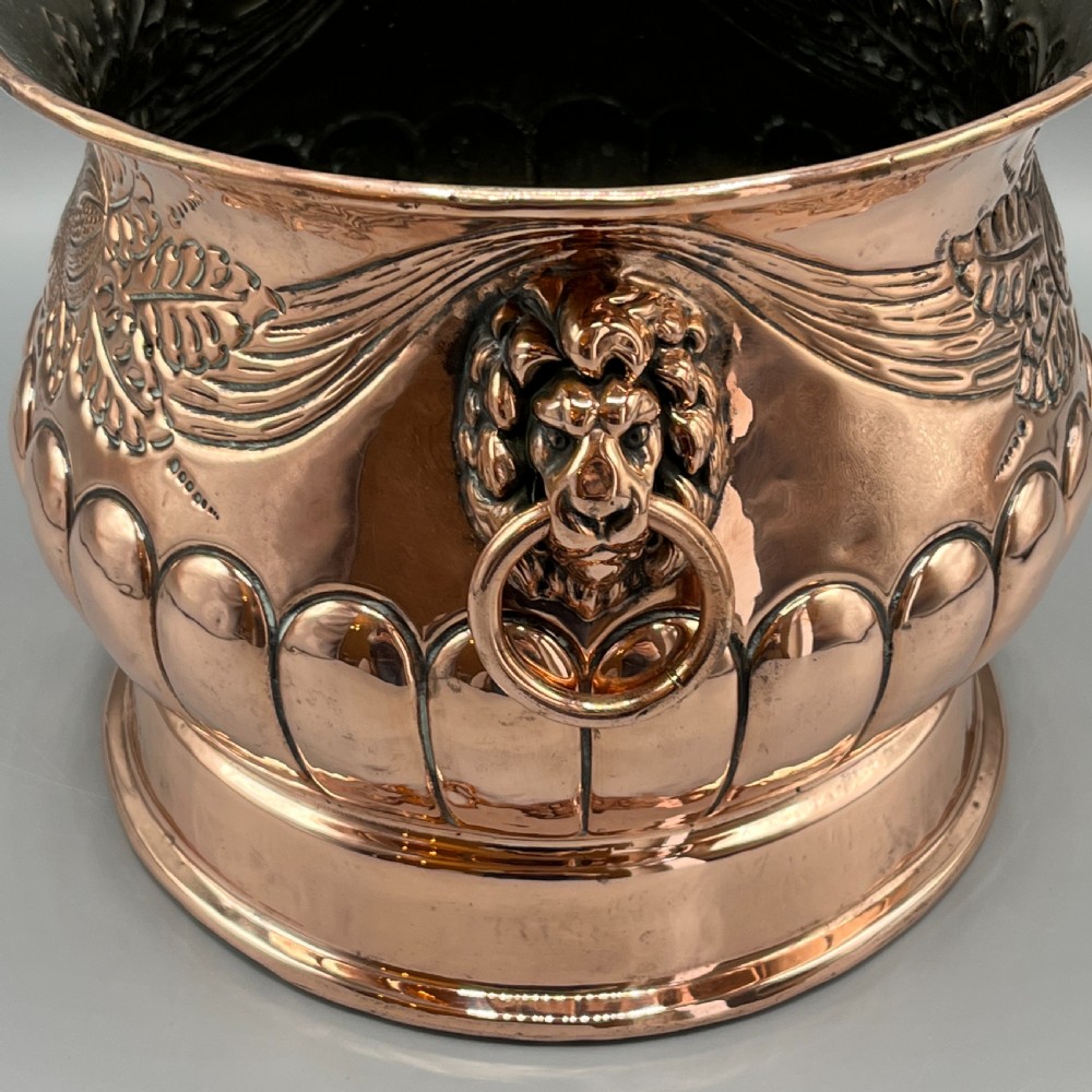 Victorian Copper Jardiniere Planter View VI