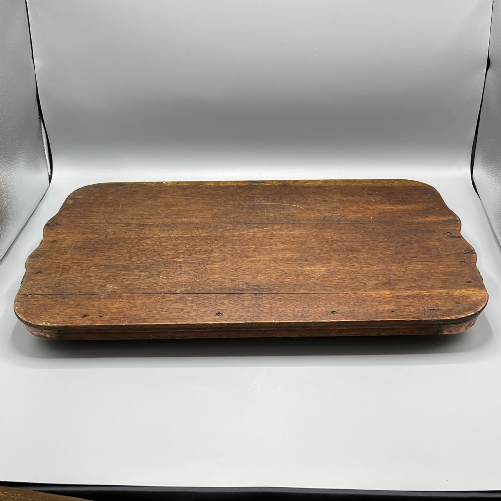 Large Arts & Crafts Oak & Copper Gallery Serving Tray View XIII