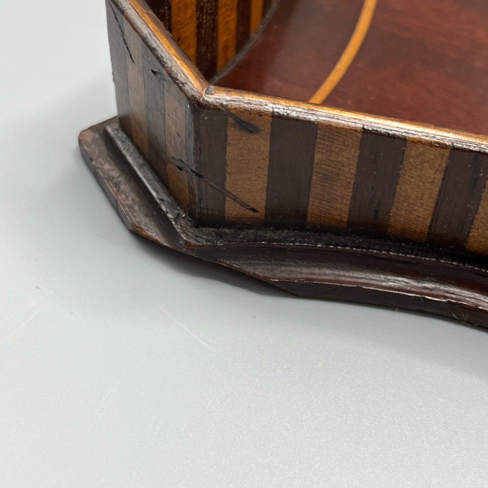 Edwardian Mahogany Inlaid Gallery Serving Tray View IX
