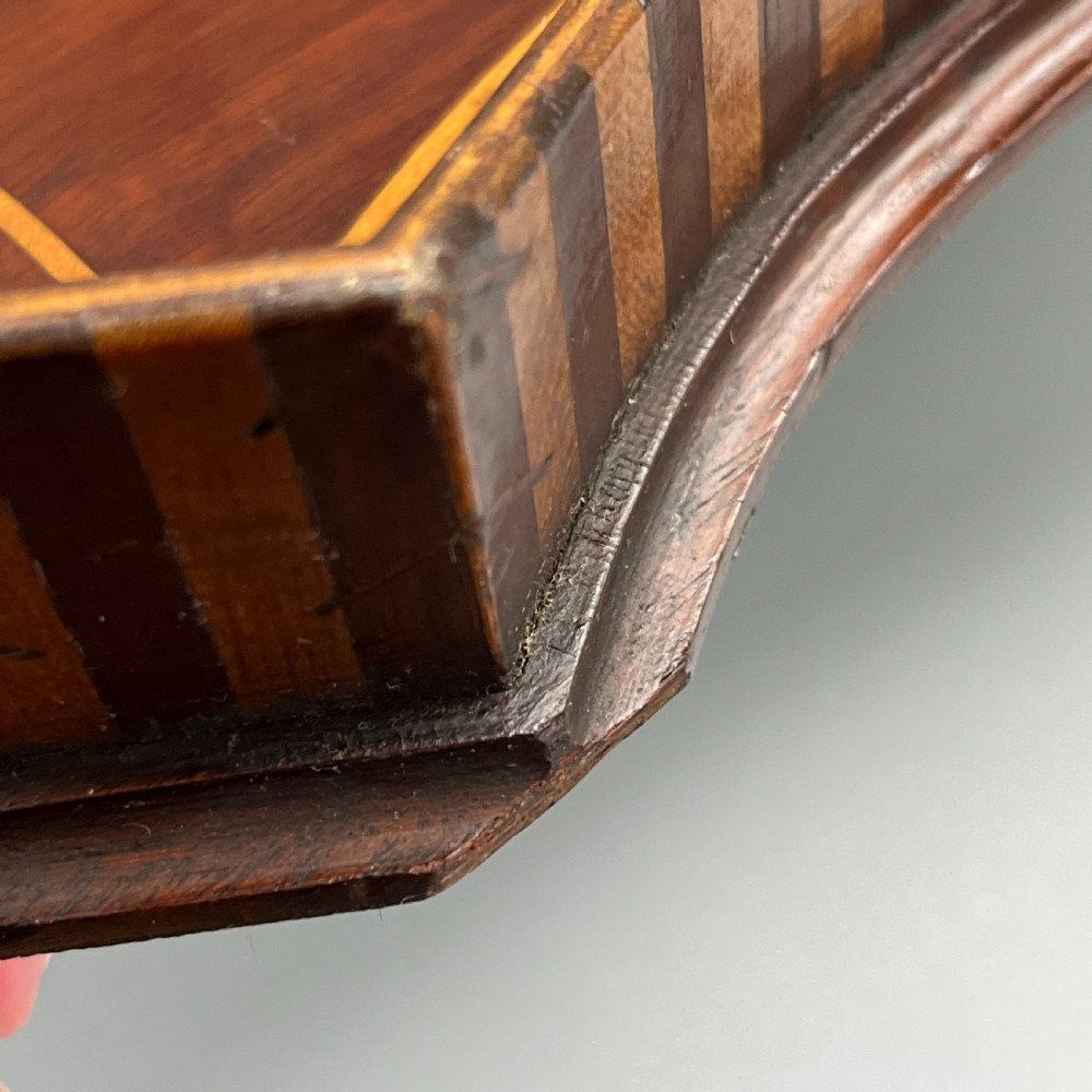 Edwardian Mahogany Inlaid Gallery Serving Tray View XI