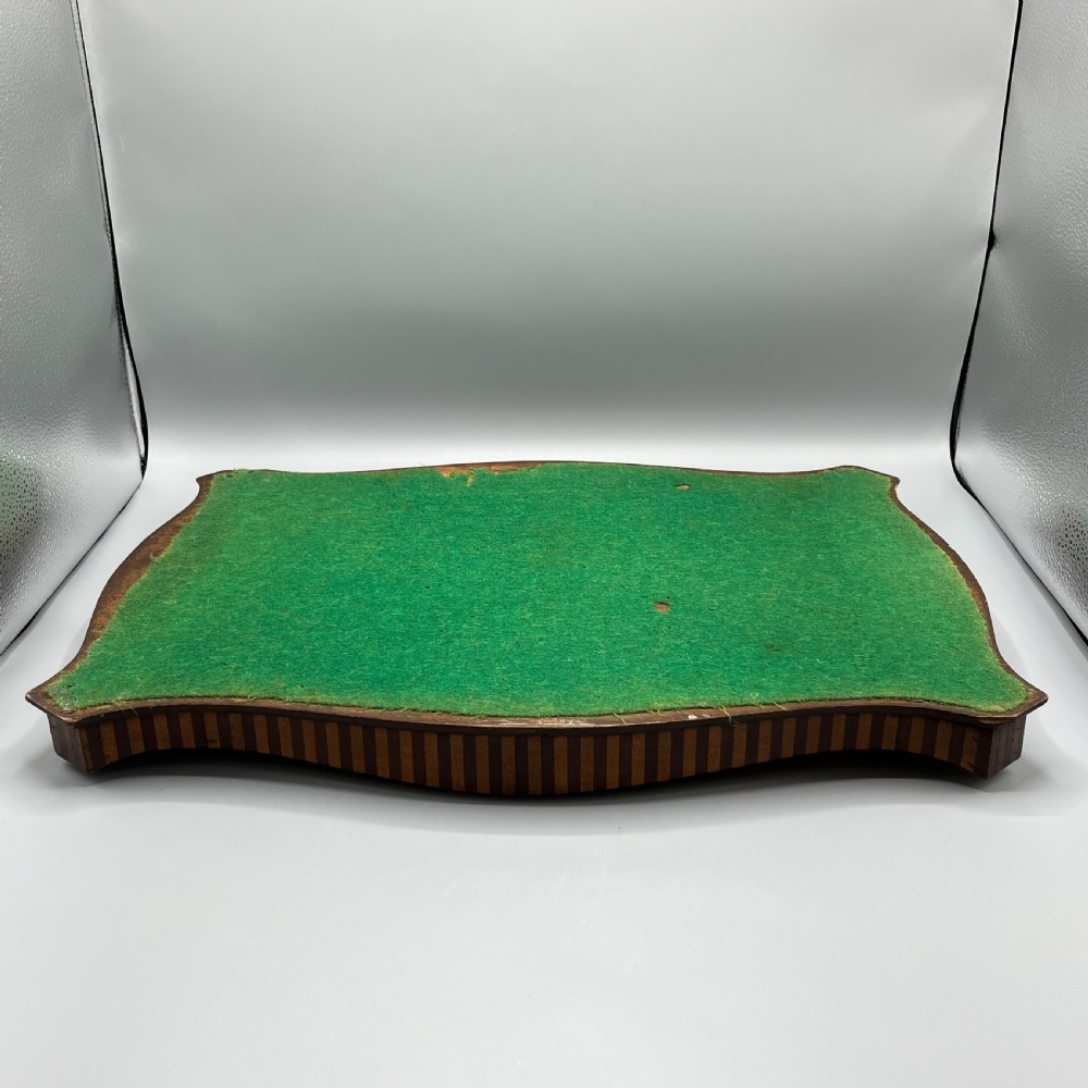 Edwardian Mahogany Inlaid Gallery Serving Tray View XVI