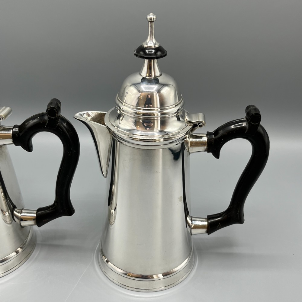 Edwardian Silver Plated Coffee Pot & Hot Water Jug Set View VI