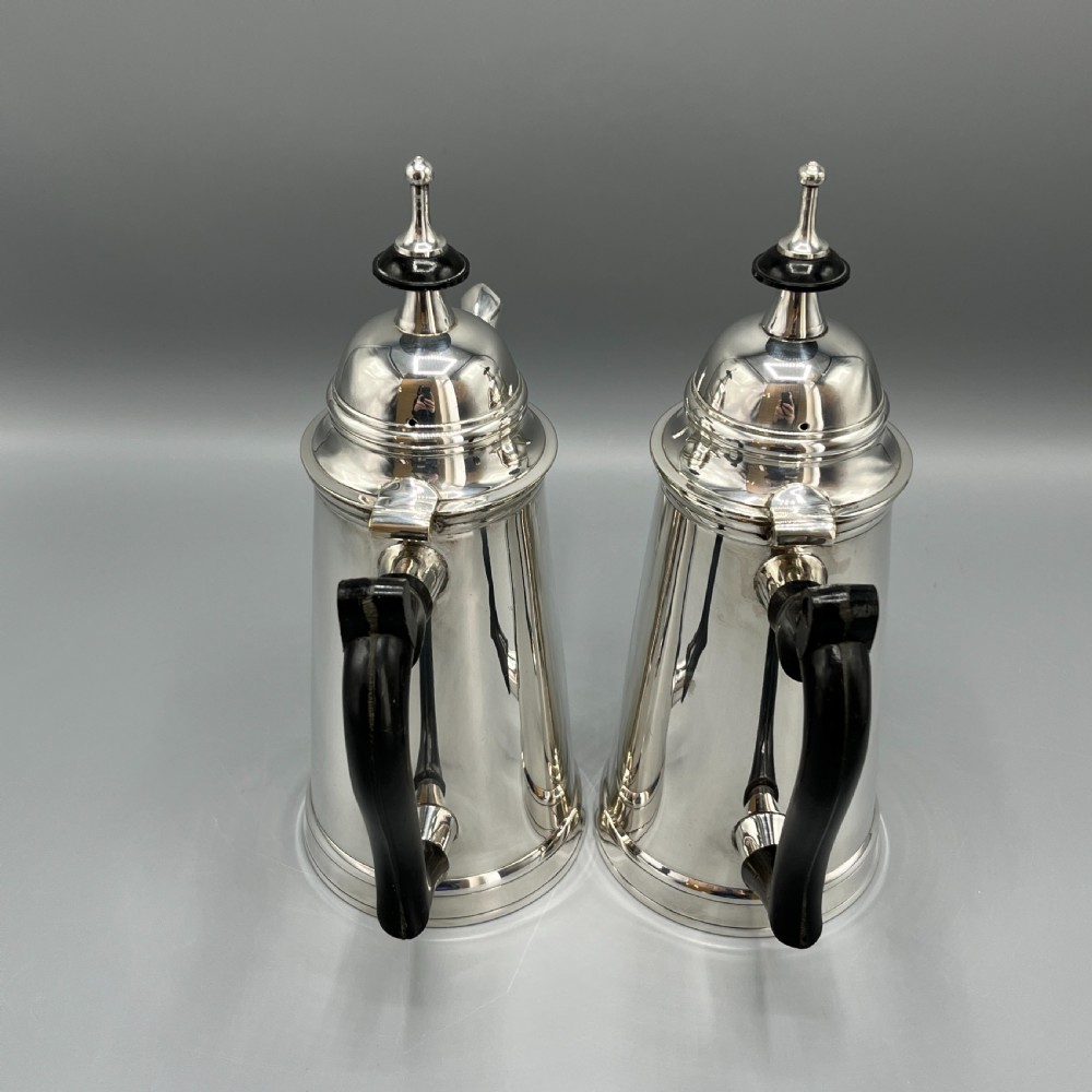 Edwardian Silver Plated Coffee Pot & Hot Water Jug Set View VII