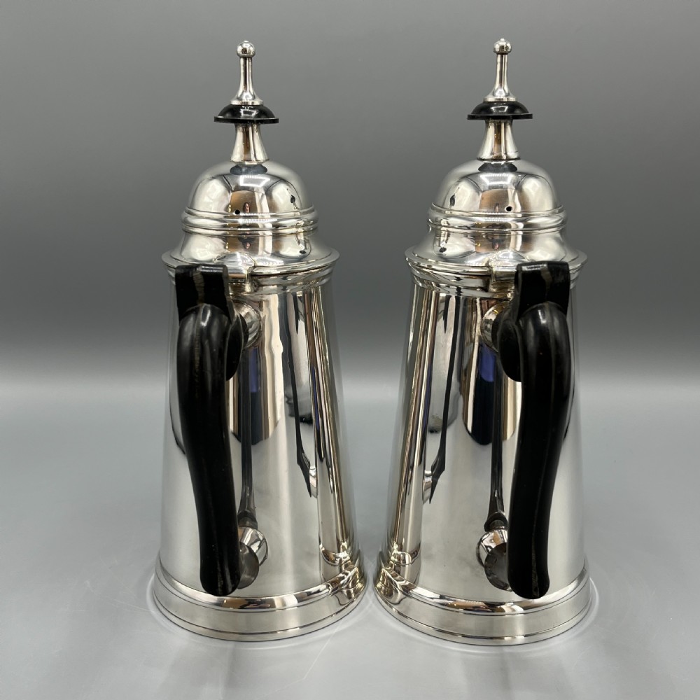 Edwardian Silver Plated Coffee Pot & Hot Water Jug Set View VIII