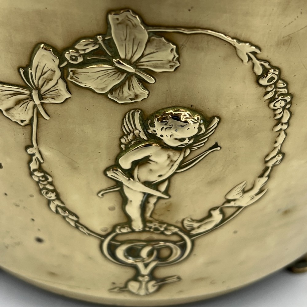 Large Art Nouveau Brass Planter Jardiniere View III
