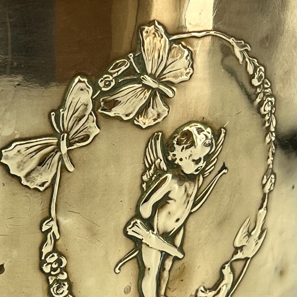 Large Art Nouveau Brass Planter Jardiniere View IV