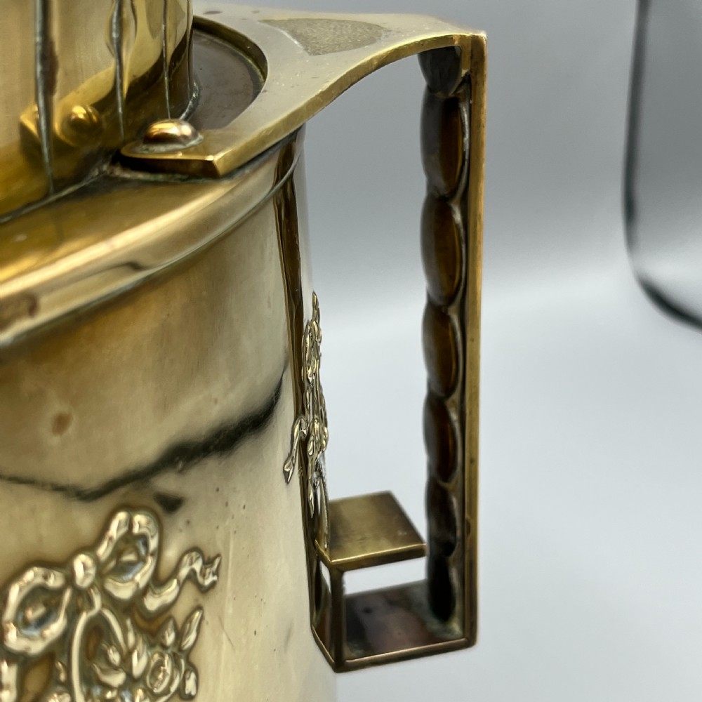 Large Art Nouveau Brass Planter Jardiniere View XI