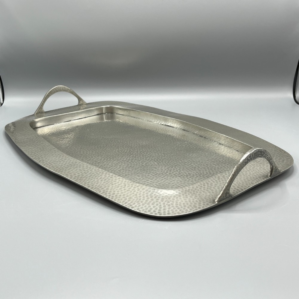 Large Arts & Crafts Pewter Serving Tray View IV