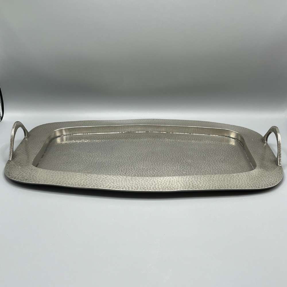 Large Arts & Crafts Pewter Serving Tray View VI