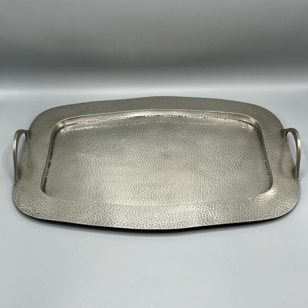 Large Arts & Crafts Pewter Serving Tray View IX
