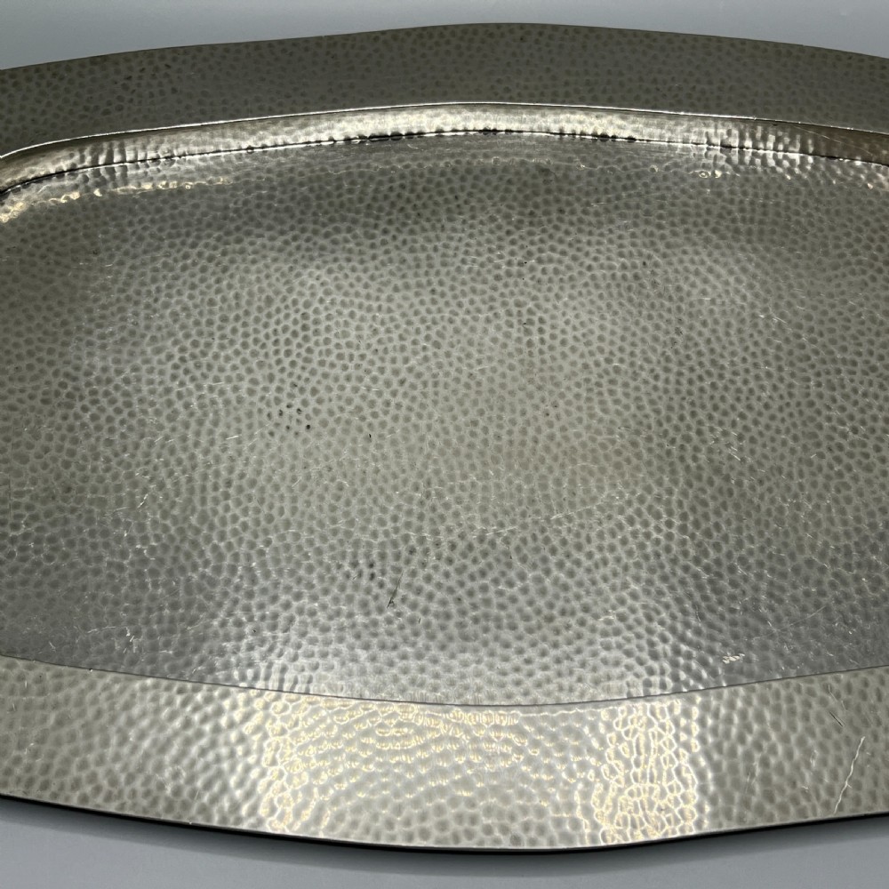Large Arts & Crafts Pewter Serving Tray View XII