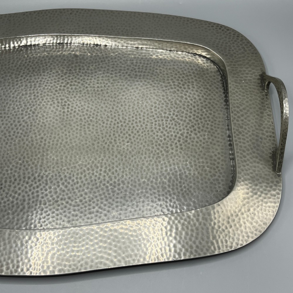 Large Arts & Crafts Pewter Serving Tray View XIII