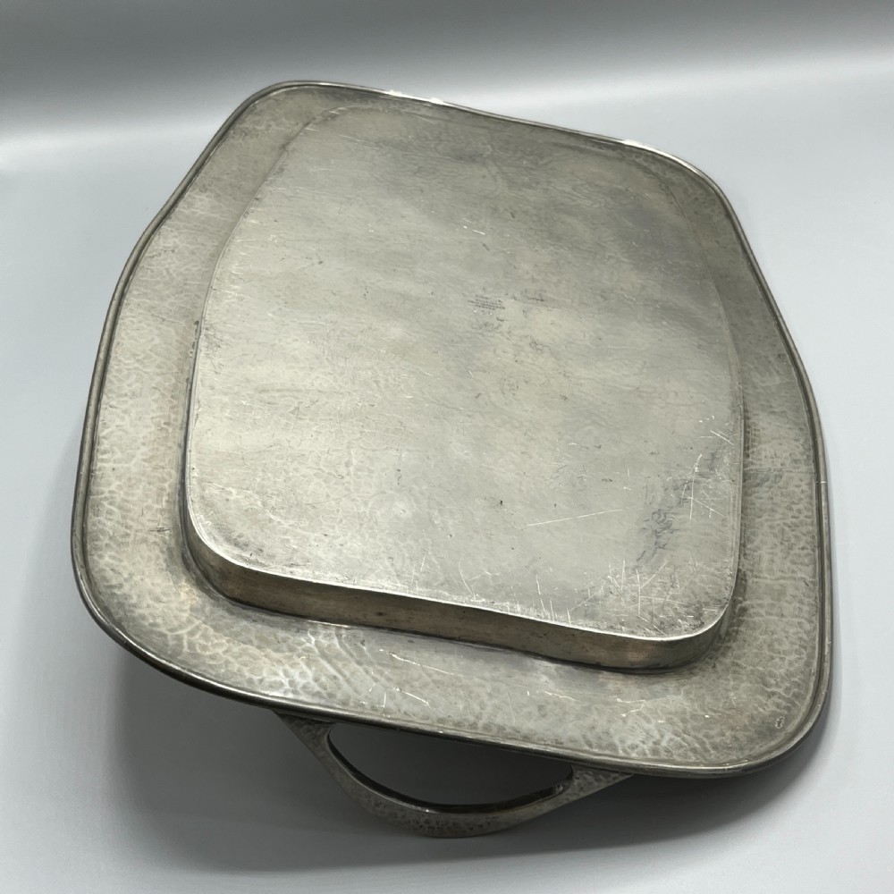 Large Arts & Crafts Pewter Serving Tray View XVI
