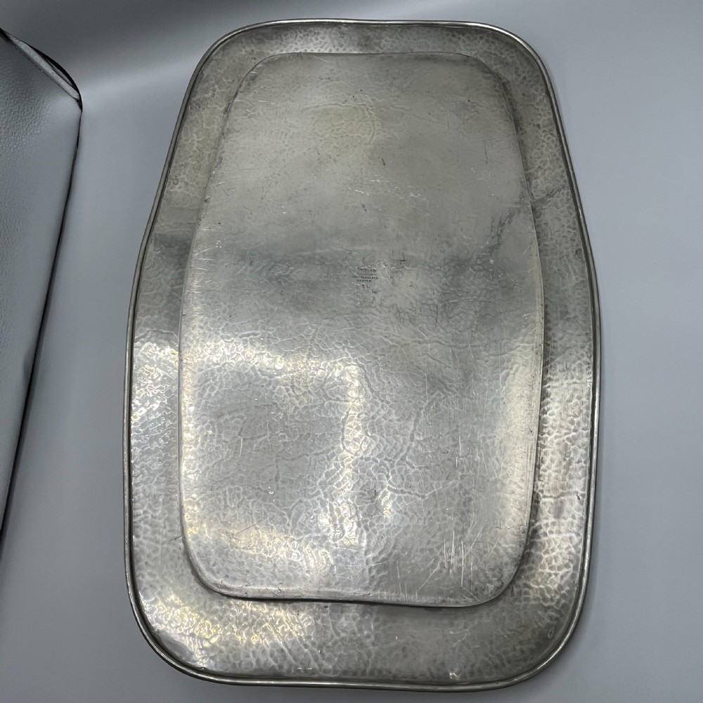 Large Arts & Crafts Pewter Serving Tray View XVII