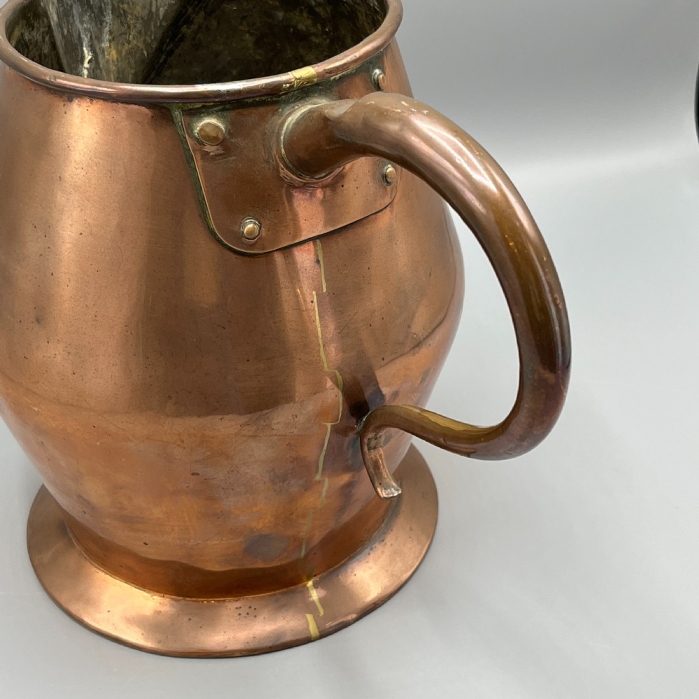 Large Georgian Copper Jug - 8 Pint / 1 Gallon View VIII
