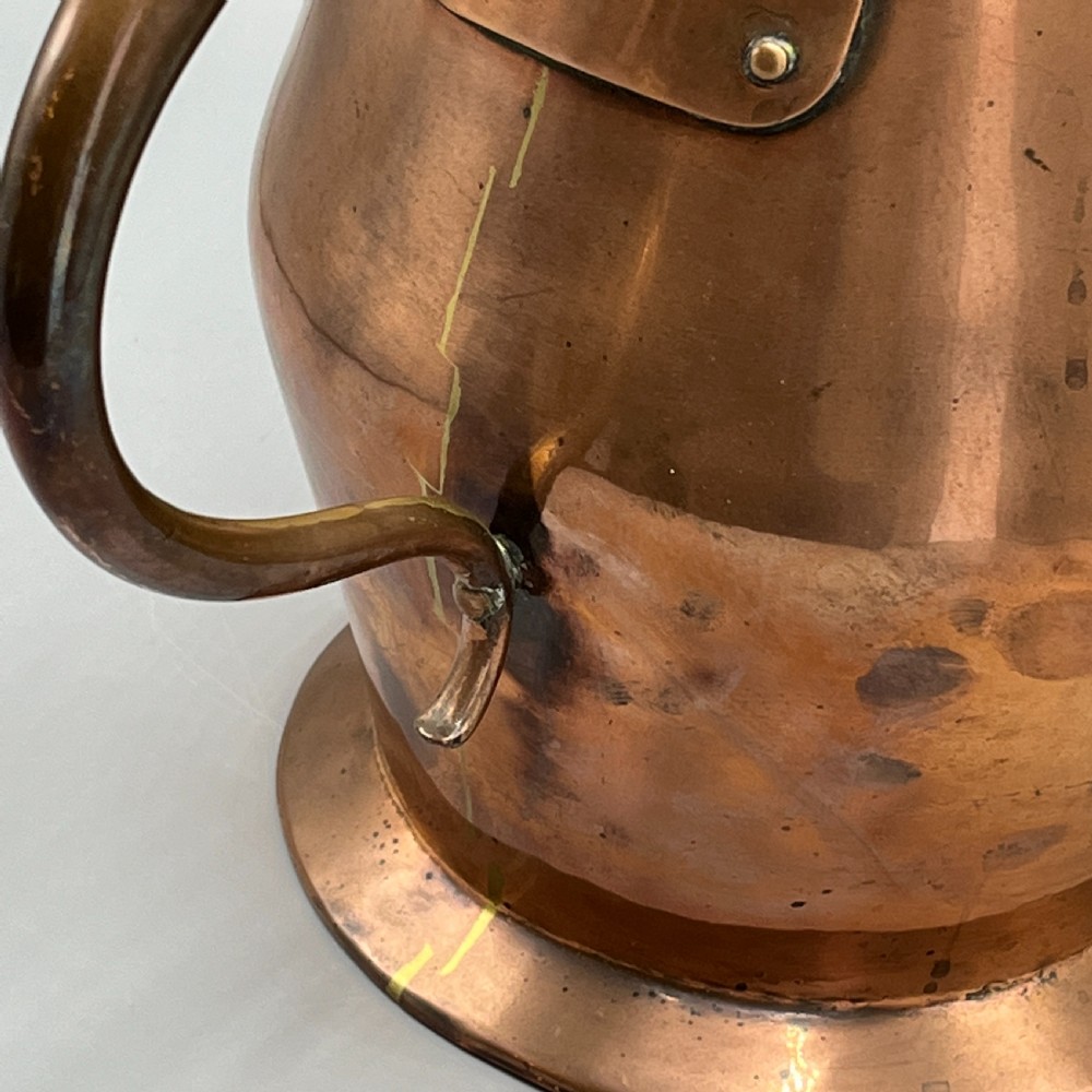Large Georgian Copper Jug - 8 Pint / 1 Gallon View X