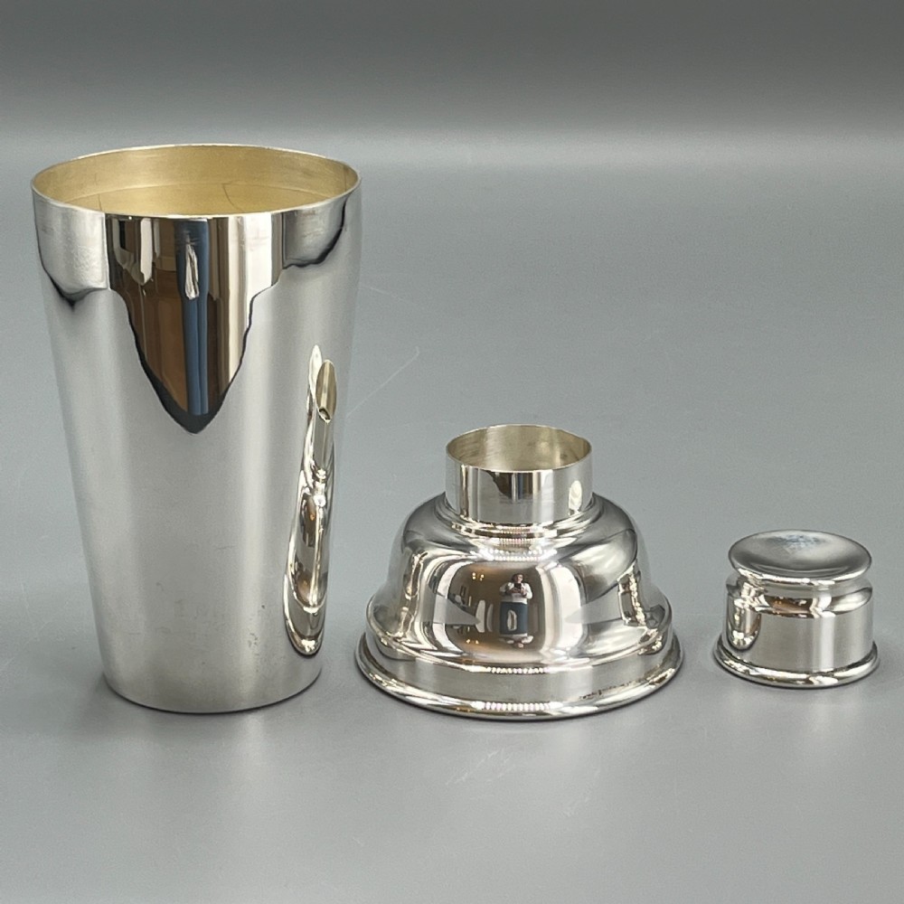 Art Deco English Silver Plated Cocktail Shaker View VIII