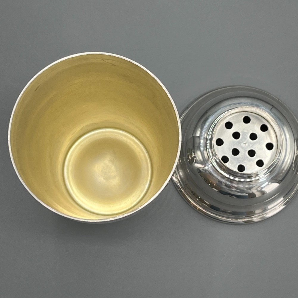 Art Deco English Silver Plated Cocktail Shaker View IX