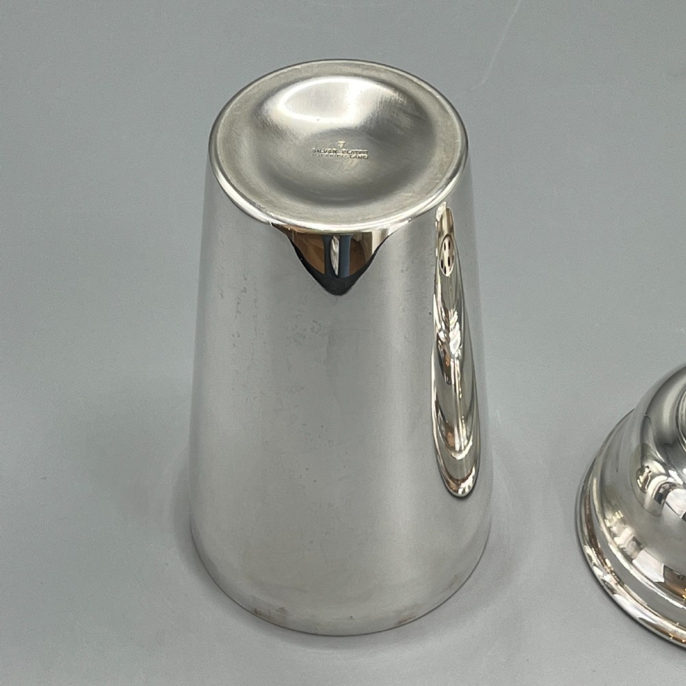 Art Deco English Silver Plated Cocktail Shaker View X