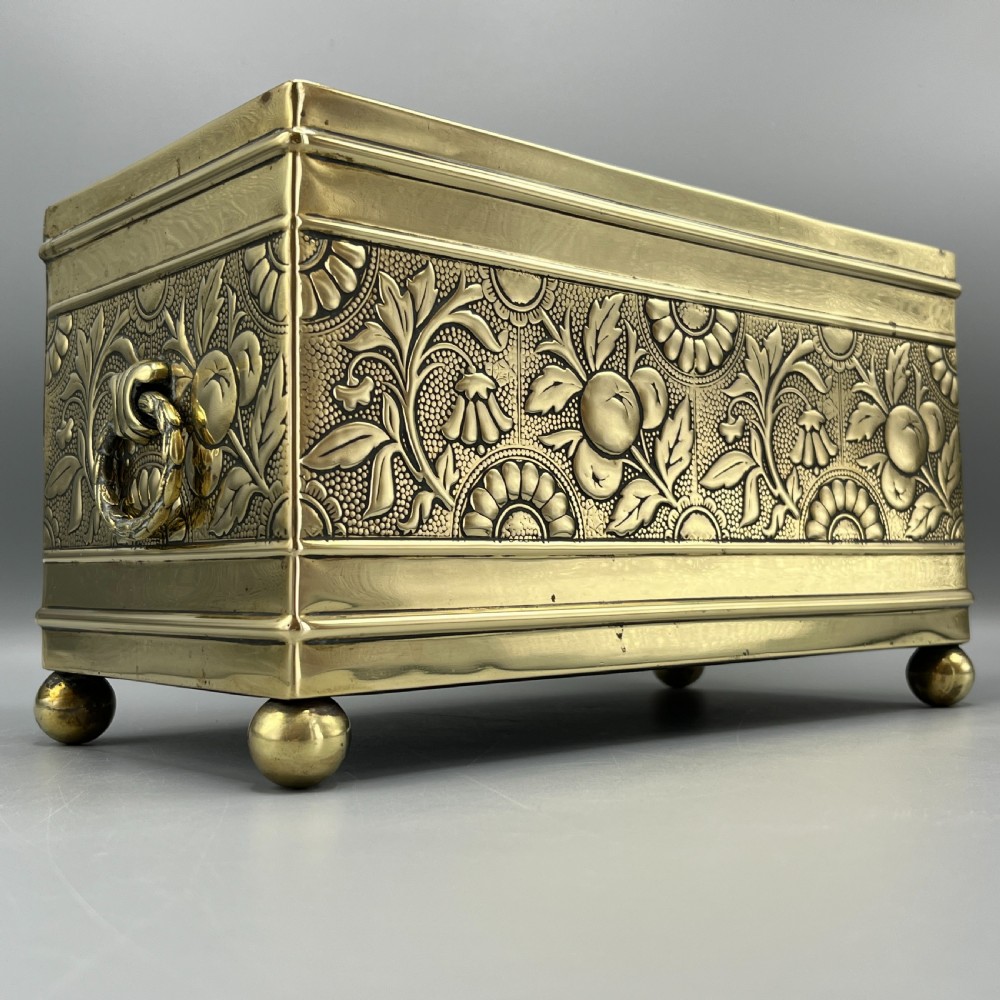 Edwardian Brass Trough Planter / Jardiniere View II
