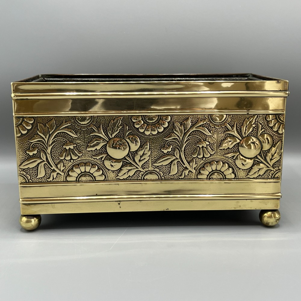 Edwardian Brass Trough Planter / Jardiniere View III