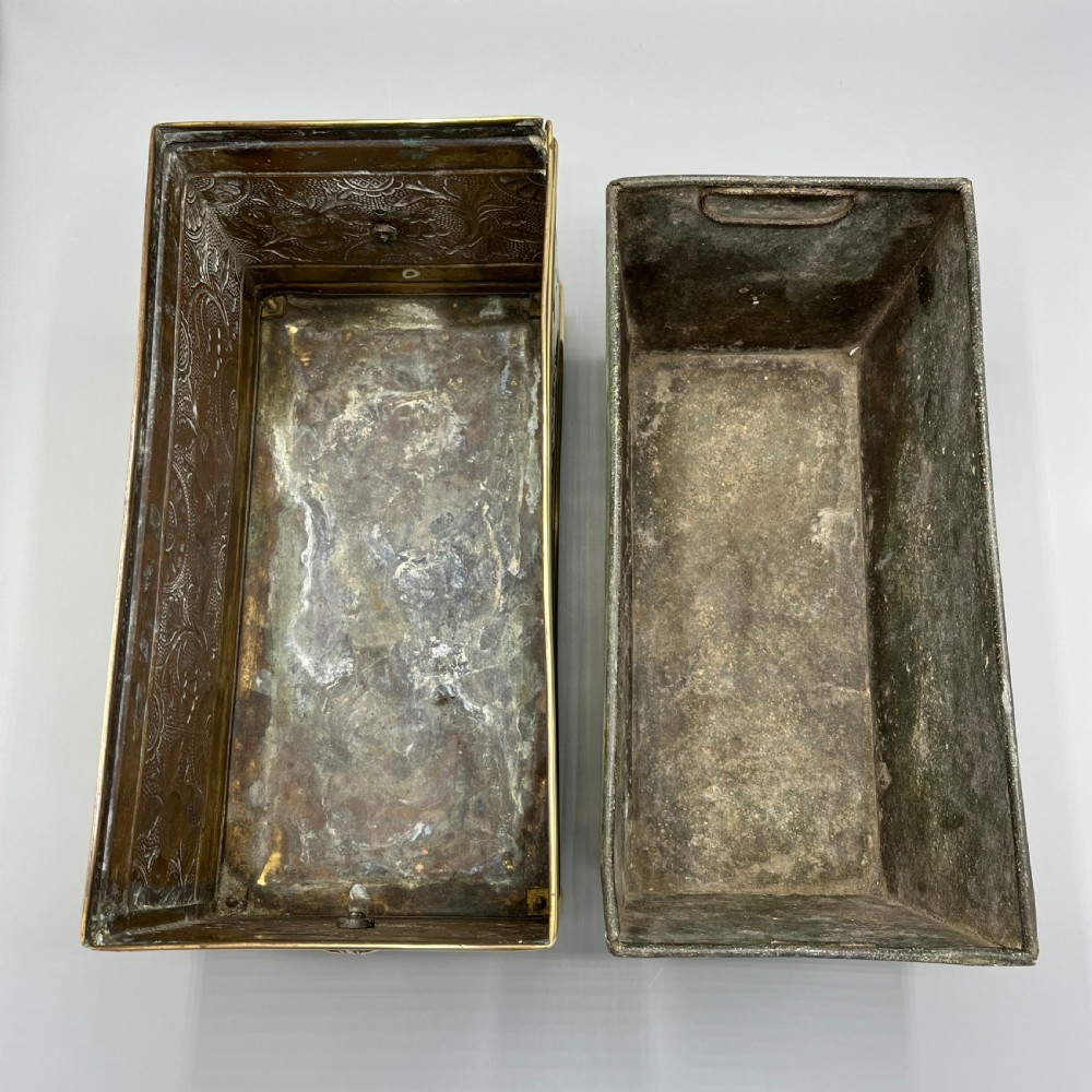 Edwardian Brass Trough Planter / Jardiniere View IX