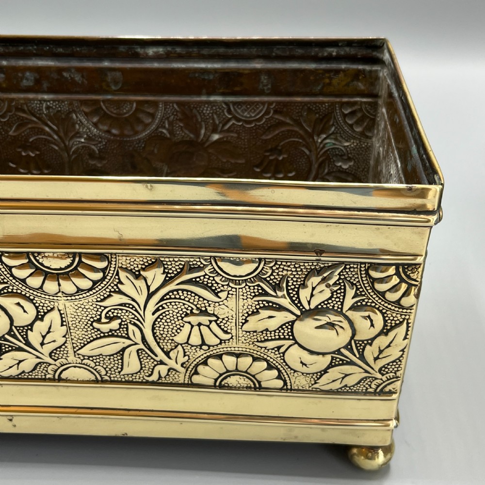 Edwardian Brass Trough Planter / Jardiniere View XI