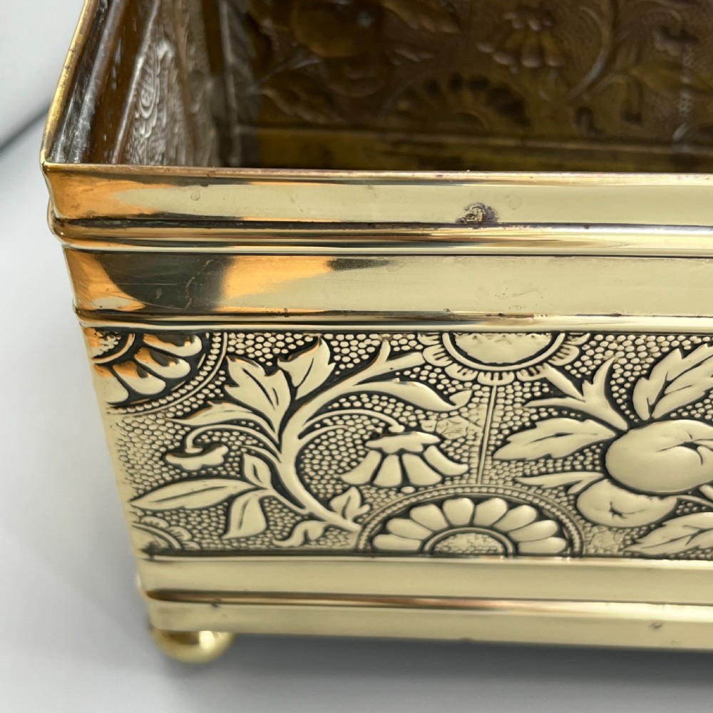 Edwardian Brass Trough Planter / Jardiniere View XIII