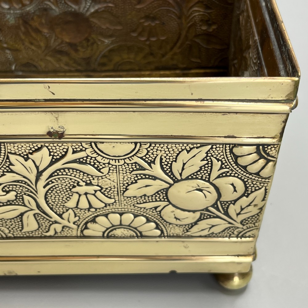 Edwardian Brass Trough Planter / Jardiniere View XIV