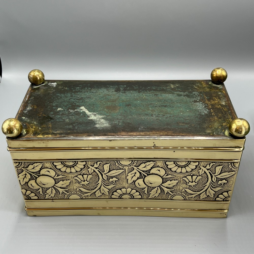 Edwardian Brass Trough Planter / Jardiniere View XX