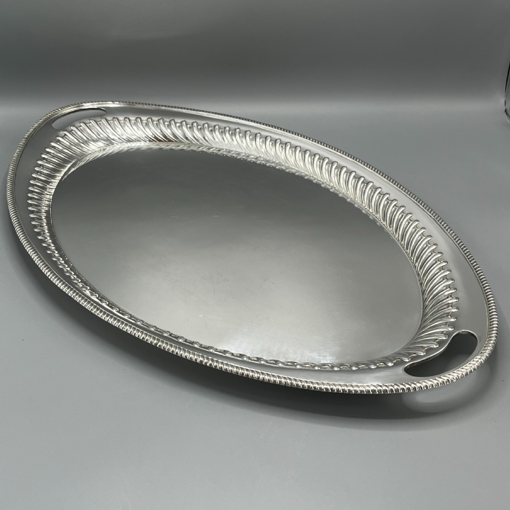 Large Silver Plated Butler Serving Tray by Elkington & Co