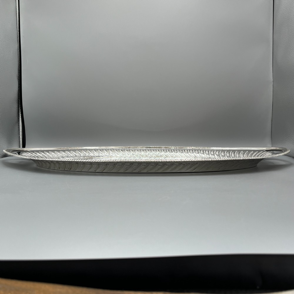 Large Silver Plated Butler Serving Tray by Elkington & Co View XIX