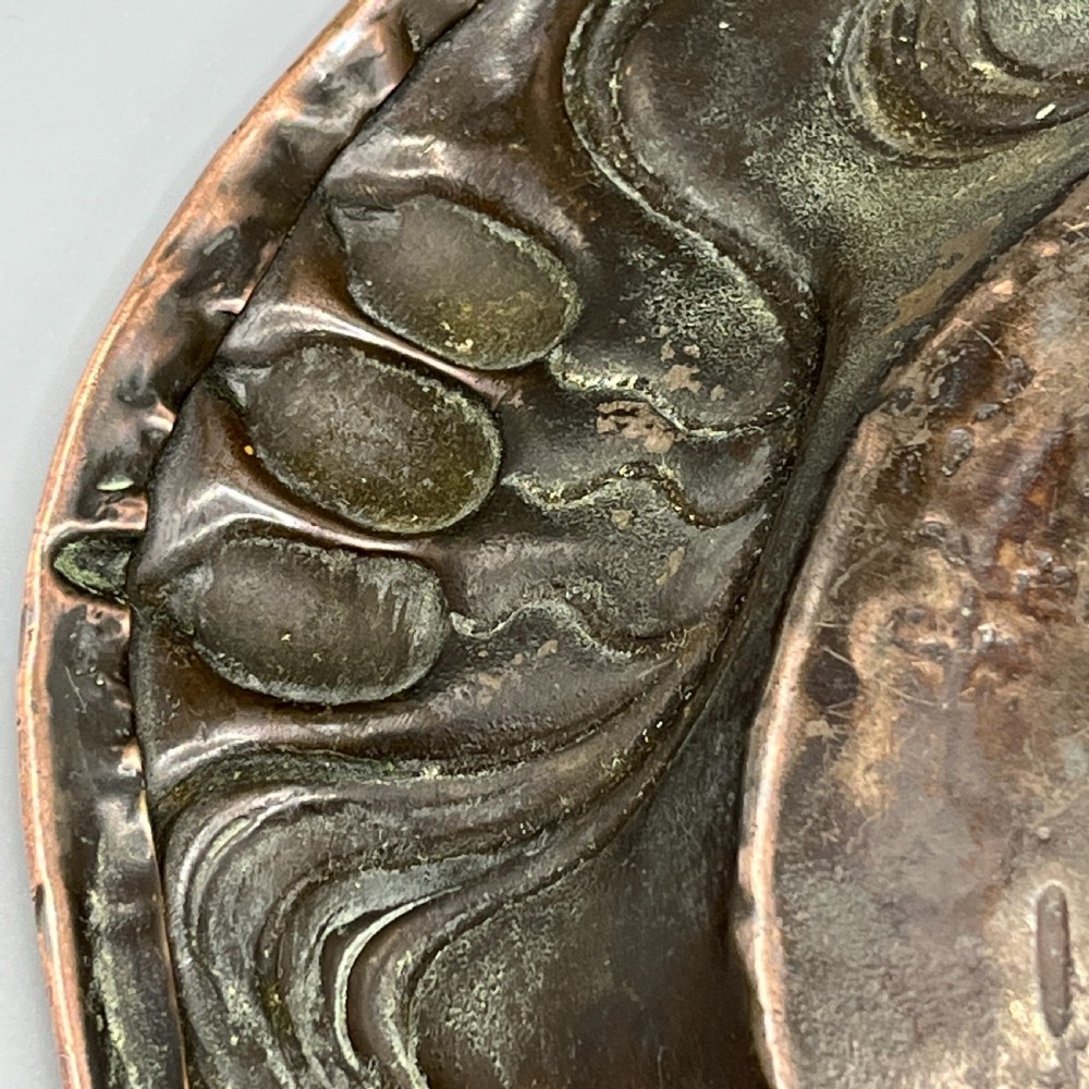Art Nouveau Embossed Copper Tray View XXII