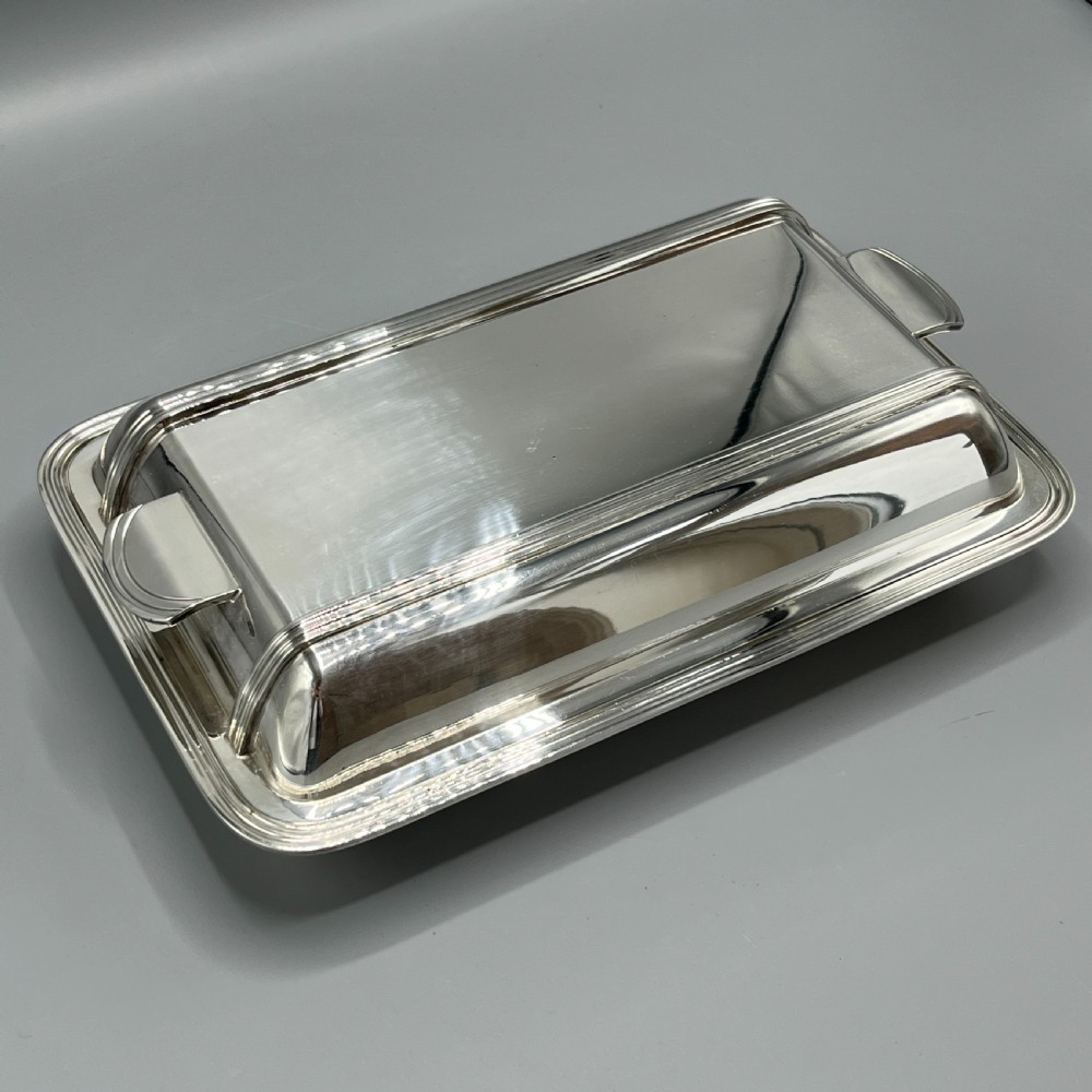 Art Deco Silver Plated Entrée Serving Dish By Elkington & Co View II