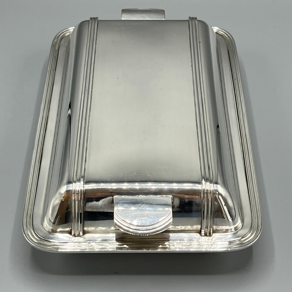 Art Deco Silver Plated Entrée Serving Dish By Elkington & Co View III