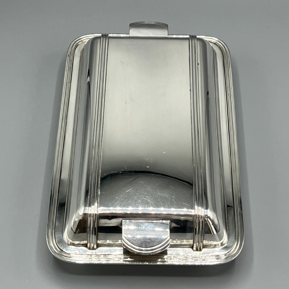 Art Deco Silver Plated Entrée Serving Dish By Elkington & Co View IV