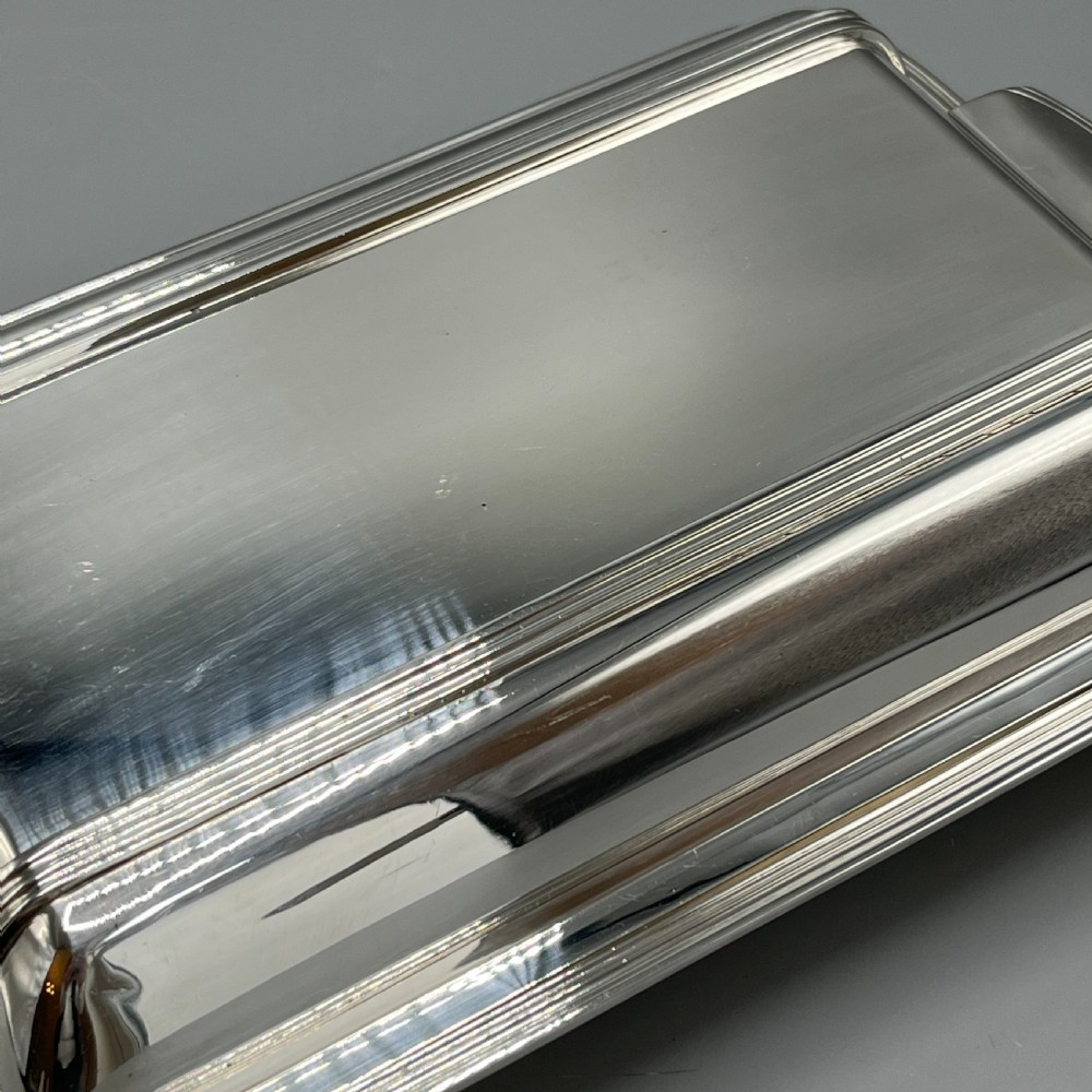 Art Deco Silver Plated Entrée Serving Dish By Elkington & Co View VI