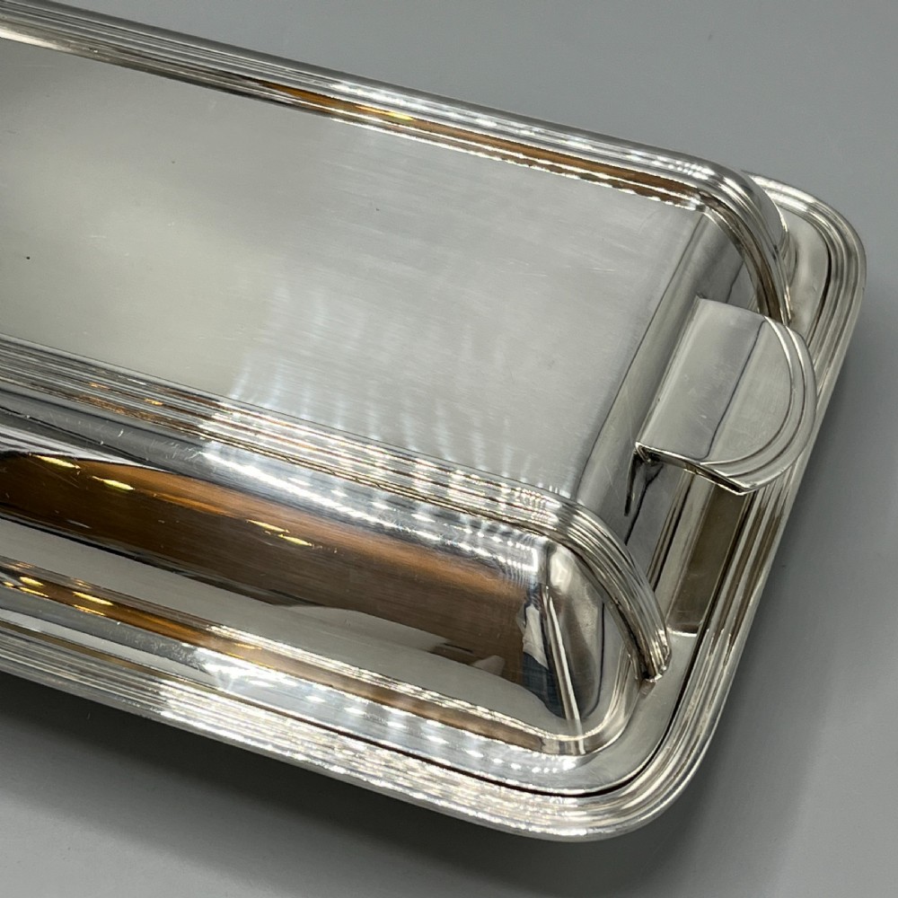 Art Deco Silver Plated Entrée Serving Dish By Elkington & Co View VII