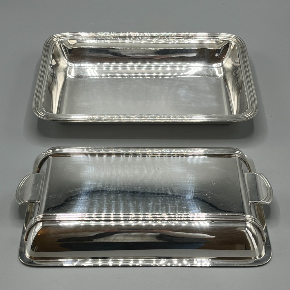 Art Deco Silver Plated Entrée Serving Dish By Elkington & Co View IX