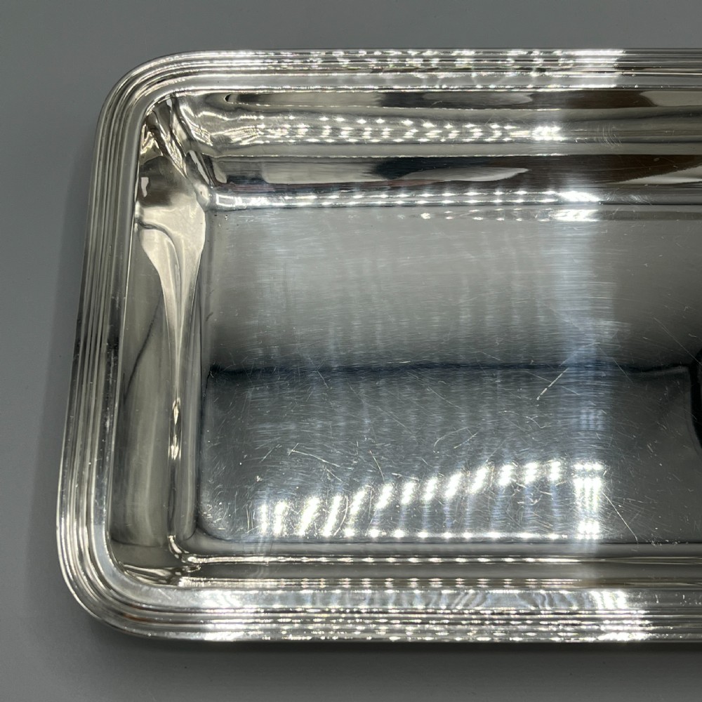 Art Deco Silver Plated Entrée Serving Dish By Elkington & Co View X